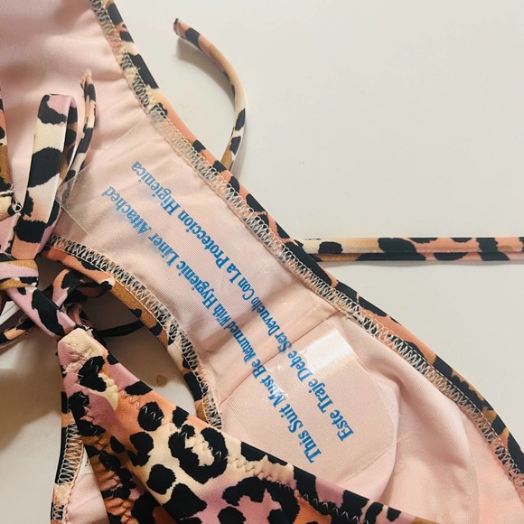 Shade & Shore Animal Print Side Tie Bikini Bottom Size Small NWT - Picture 5 of 6